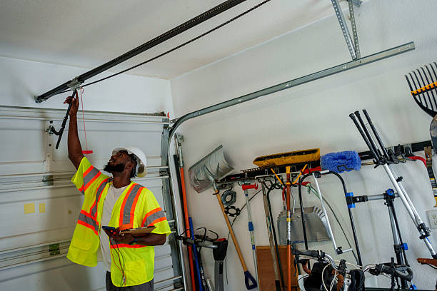 Professional Garage Door technician working in Haslett, MI